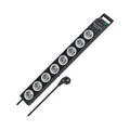 Produktbild: Super-Solid Line Steckdosenleiste 8-fach schwarz 2,5m H05VV-F 3G1,5