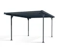 Produktbild: Carport Unterstand Garage Flachdach Überdach Aluminium anthrazit 500x297x218cm
