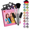 Produktbild: ZMILLA® Glitzer Tattoo Set Kinder (20 Farben | 100 Schablonen) Für Mädchen - Gl