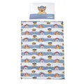 Produktbild: roba Kinderbettwäsche 100 x 135 cm 'Paw Patrol' - aus Baumwolle - Weiß / Blau