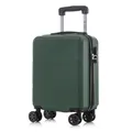 Produktbild: Koffer Trolley Reisekoffer Suitcase, Rollkoffer Handgepäck ,mit 4 Rollen360°, Hartschalenreisekoffer, Zahlenschloss, Weicher Gummigriff (S,Dunkelgrün)
