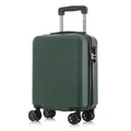 Produktbild: YONSLY Trolley Reisekoffer Travel Suitcase, Rollkoffer Handgepäck, Hartschalenreisekoffer mit 4 Rollen 360°, Zahlenschloss, Weicher Gummigriff (S, Dunkelgrün)