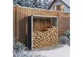 Produktbild: casa.pro Kaminholzregal, BxTxH:158x47x152 cm, »Kalmar« Brennholzunterstand aus Stahl 158x47x152cm Anthrazit