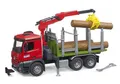 Produktbild: BRUDER - MERCEDES Arocs 6x4 Holztransporter mit Kran und Baumstämmen - 1/16 -...