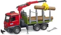 Produktbild: Bruder Holztransport MB Arocs LKW Ladekran, Greifer + 3 Baumstämme 03669