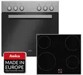 Produktbild: Amica Einbauherd-Set | Elektro-Herd-Kochfeld-Kombination | Backofen mit Grill und Umluft | Glaskeramik-Kochfeld mit 4 Zonen | 65 Liter | 60 cm | Edelstahl