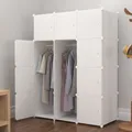 Produktbild: WEISS KLEIDERSCHRANK 12 REGALE BÜCHERREGAL MODULAR modularer Kleiderschrank 12 Boxen