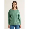Produktbild: Strickpullover CECIL, Damen, Gr. XL (44), highland grün melange, Stoff, 50% Viskose, 28% Polyester, 22% Nylon, unifarben, comfort fit normal, U-Boot-Ausschnitt, Bündchen, Pullover Strickpullover, aus softem Materialmix