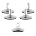 Produktbild: kwmobile Bürostuhl Gleiter 5er Set - Bodengleiter für Schreibtischstuhl 10mm x 22mm - Drehstuhl Füße Parkett Fliesen - Stuhl Fußgleiter - silber