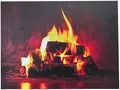 Produktbild: infactory Kaminfeuer Bild: Animiertes LED-Wandbild Kaminfeuer, 40 x 30 cm (Wandbild Kamin, Kamin-Bild, Weihnachtsbilder)