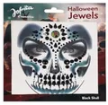 Produktbild: Jofrika Cosmetics 743310 - Halloween Jewels, Black Skull, Selbstklebende Schmucksteine, La Catrina
