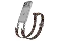 Produktbild: EAZY CASE Handykette Silikonhülle mit Kette für Apple iPhone 17 Pro Max 6,9 Zoll, Kettenhülle abnehmbare Kordel Slim Clear-Cover Leo-Style Schwarz Braun