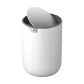 Produktbild: Mini Tischmülleimer mit deckel, 1,5 Liter Kosmetikeimer Weiß, Kleiner Tischab...