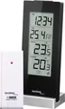 Produktbild: techno line WS 9767 Funk Temperaturstation mit Außensensor und Funkuhr | Innen- & Außentemperatur | DCF-Funkuhr | inkl. Außensensor | MIN/MAX-Werte | Temperaturtrend | Alarm mit Snooze | Schwarz