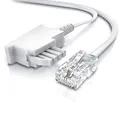 Produktbild: CSL - Internet Kabel Routerkabel - TAE-F Stecker auf RJ45 Stecker - 1m - Inte...