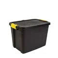 Produktbild: Strata Aufbewahrungsbox Hohe Belastbarkeit, 60 L, Plastik, schwarz/gelb, 60 x 40 x 40 cm