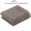 Produktbild: Vossen Vienna Style pepplestone Set: 3x Handtuch 3x Gästetuch