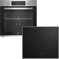 Produktbild: Beko BBSM12320X Einbau-Backofen-Set, zwei autarke Geräte: Glaskeramik-kochfeld mit 4 Kochzonen, Backofen mit 8 Heizarten, 72 l Garraum-Volumen, AeroPerfect, Sensortasten, Schwarz/Edelstahl