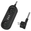 Produktbild: Logilink Steckdosenleiste 2-fach,2xCEE 7/3+3xUSB-A,Textilkab Multimedia-Technik Steckdosenleisten