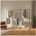 Produktbild: pamo. design Kleiderständer offener Kleiderschrank LAS, freistehender Garderobenständer, (Set, Kleiderstange ohne Bohren), Stummer Diener ohne Bohren, stabil & schnell montierbar schwarz 290 cm x 194 cm x 60 cm