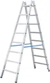Produktbild: Krause STABILO 124906 Aluminium Stufen-Doppelleiter Arbeitshöhe (max.): 3.05m Silber DIN EN 131 6.3kg