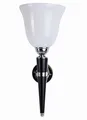 Produktbild: MAZDA Wandlampe Villa Fitzgerald Art-Deco-Fackelleuchte Holz & Glas Wandleuchte