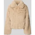 Produktbild: Noisy May Webpelzjacke mit Reißverschluss Modell 'EVIE' in Beige, Größe XS