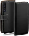 Produktbild: moex Handyhülle für Samsung Galaxy A70 Hülle Klappbar Book Case Schwarz 6,7 Zoll, Klapphülle Kartenfach Flip Cover Handytasche Leder Optik Schutzhülle