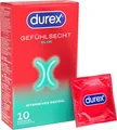 Produktbild: Durex Gefühlsecht Slim Fit Kondome 10 Stück, schmal, dünn, Silikongleitgel
