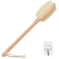 Produktbild: Rückenbürste aus Holz für Dusche mit Langem Griff, Doppelseitige Rü
