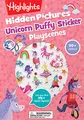 Produktbild: Unicorn Hidden Pictures Puffy Sticker Playscenes: Unicorn Sticker Activity Book, 50+ Reusable Stickers, Decorate Pictures and Solve Puzzles, Sticker Book for Kids (Highlights Puffy Sticker Playscenes)