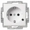 Produktbild: Busch-Jaeger 20 EUCBL-914 Schutzkontakt-Steckdose Safety+ mit LED-Kontrolllicht, mit erhöhtem Berührungsschutz, mit Befestigungskrallen, alpinweiß glänzend, Busch-balance SI