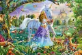 Produktbild: Prinzessin mit Einhorn und Schloss Kinderpuzzle