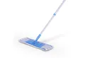 Produktbild: Bestlivings Wischmopp aus Mikrofaser, beutellos, Aluminiumstiel ausziehbar 80–130 cm, 360° Drehgelenk, waschbarer Bezug