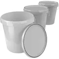Produktbild: Fixedbyu - 3x Eimerset für Lebensmittel- und Chemieindustrie, 15,9 Liter Fassungsvermögen, grau