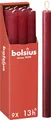 Produktbild: Bolsius - Rustik Stabkerzen - Rot - 9 Stück - 27 x 2.3 cm - Länge Brenndauer 13 Stunden - Unparfümierte - Enthält Natürliches Pflanzenwachs - Ohne Palmöl