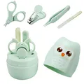 Produktbild: PandaEar Baby Nagelknipser Maniküre Set, 4 In 1 Baby Nagelpflegeset Pediküre Pflege Kit mit Nagelknipser, Schere, Nagelfeile & Pinzette für Neugeborene Kinder Kleinkinder Säuglinge, Grün