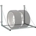 Produktbild: Relaxdays Reifenregal Stahl Grau Wandmontage Klappbar Ausziehbar 70,5 cm x 73 cm 7,4 kg
