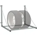 Produktbild: Relaxdays Reifenregal, Grau, Metall, 143x70.5x73 cm, Freizeit, Heimwerken, Werkstatt, Schwerlastregale