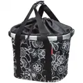 Produktbild: KLICKfix Fahrradkorb Fahrradtasche Bikebasket Reisenthel fleur schwarz 35x28x...