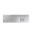 Produktbild: CHERRY KC 6000C FOR MAC, Kabelgebundene Mac-Tastatur (USB-C Anschluss), Französisches Layout (AZERTY), Flüsterleise Tasten, Flaches Design, Weiß-Silber