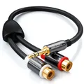 Produktbild: deleyCON HQ Cinch zu Klinken Adapter- 3,5 Klinken Stecker zu 2x RCA Cinch Buchse