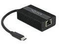 Produktbild: DeLock USB C Adapter/Thunderbolt 3 auf Gigabit Ethernet LAN 2, 5 Gbit NBase-T 2.500 Mbps RJ45 Buchse, 65990