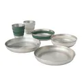 Produktbild: Sea to Summit Detour Stainless Steel Collapsible Dinnerware Set 2P 6-teilig - Geschirrset green-grey