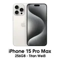 Produktbild: Apple iPhone 15 Pro Max - 256GB - Titan Weiß (Ohne Simlock) A1306 - Wie Neu - A