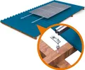 Produktbild: Montagesystem mit Stockschrauben für 4 Solarmodule 1-reihige Hochkant-Verlegung
