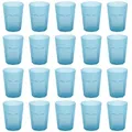 Produktbild: Engelland Becher Plastikbecher in modernen Neonfarben, Mehrweg, 20-tlg., Kunststoff, spülmaschinengeeignet, bruchfest, wiederverwendbar, 400 ml, 0,4 Liter blau 40 cl | 400 ml | Ø 9 cm x 9 cm x 11.5 cm