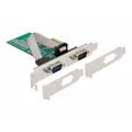 Produktbild: DeLOCK PCIe x1 Karte auf 2x Seriell RS-232, Schnittstellenkarte