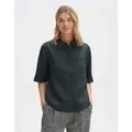 Produktbild: OPUS Kurzarmbluse Leinenbluse FILALIA grün 38