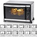 Produktbild: Back & Grill Ofen BG 1805/E, 42 Liter, 7 Heizarten, 1800 Watt, mit Drehspieß - Silber